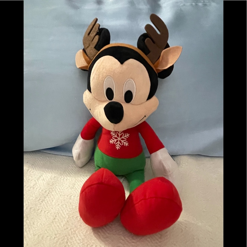 Disney Mickey Mouse Reindeer Ears 15" Stuffed